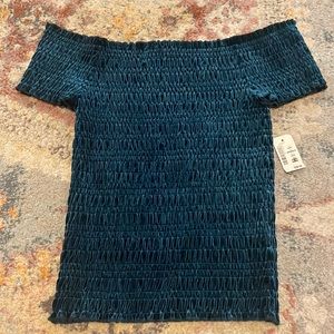 Brand new with tags Off the shoulder velvet top